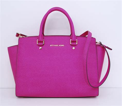 michael kors bright pink bag|Michael Kors handbags pink tote.